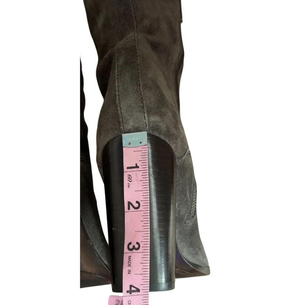FRYE‎ Claude Tall zip boots shoes smoke grey US 9.5